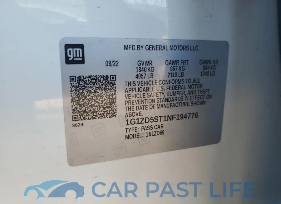1G1ZD5ST1NF194776# 12