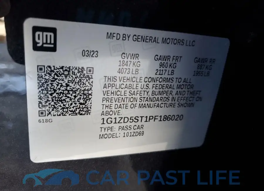 1G1ZD5ST1PF186020# 13