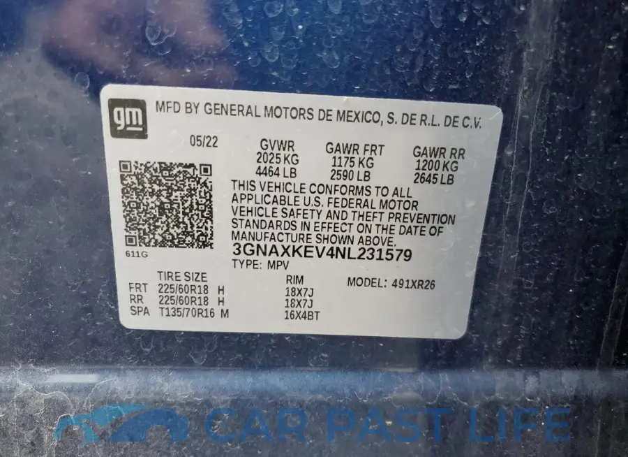 3GNAXKEV4NL231579# 13