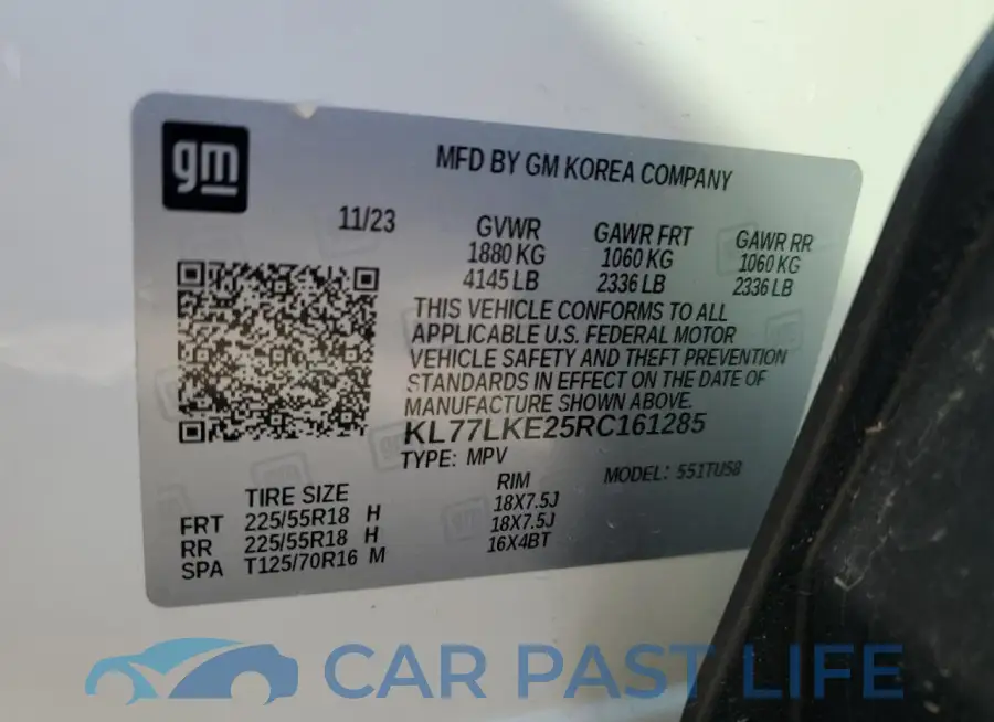 KL77LKE25RC161285# 13