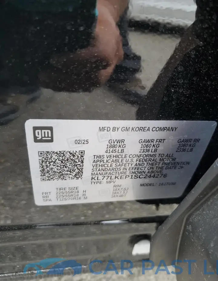 KL77LKEP1SC244276# 13