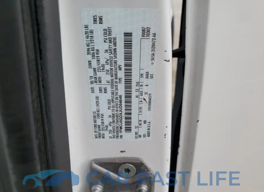 1FMCU0GDXJUD04646# 12