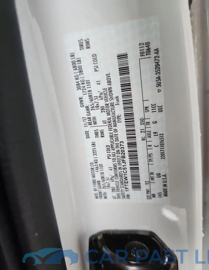 1FTEW1C51JFB20373# 13