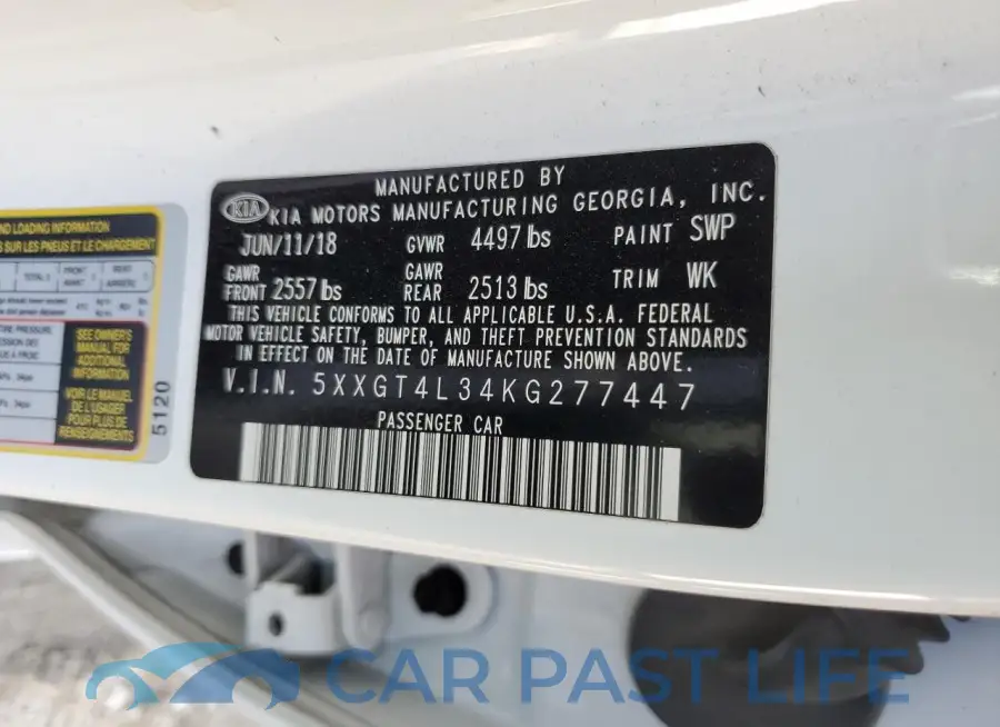 5XXGT4L34KG277447# 12