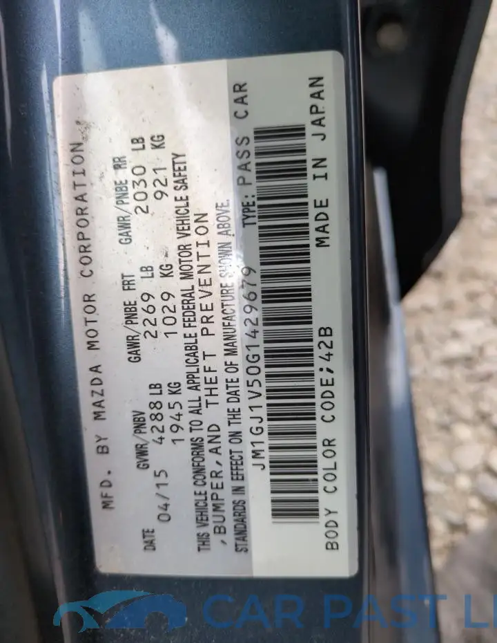 JM1GJ1V50G1429679# 12
