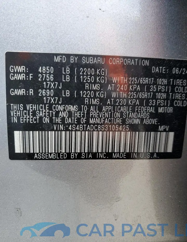 4S4BTADC8S3105425# 14
