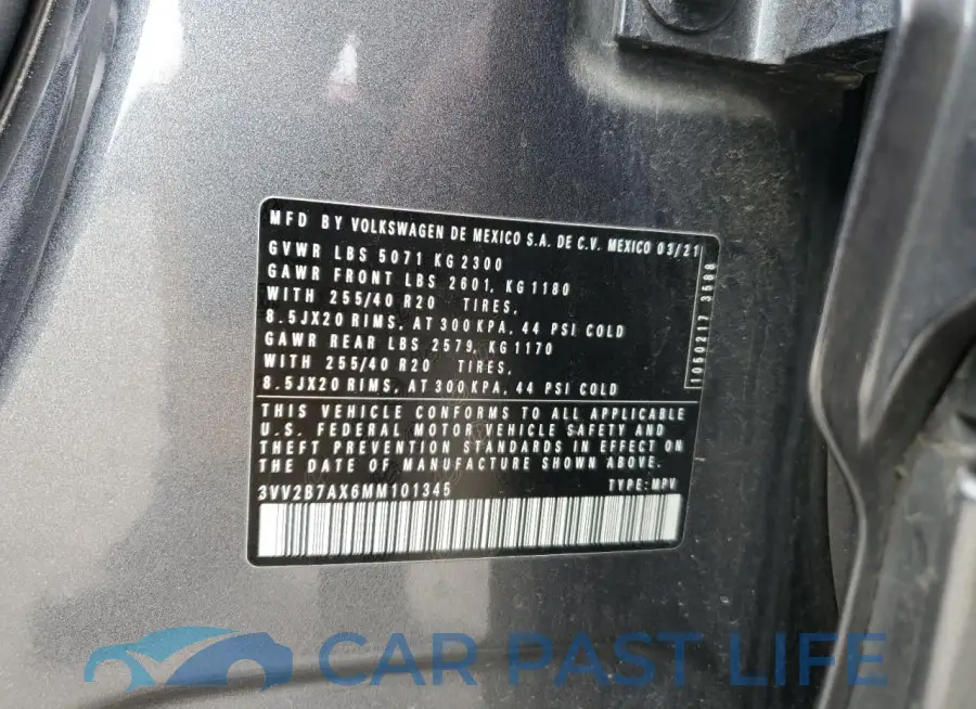 3VV2B7AX6MM101345# 14
