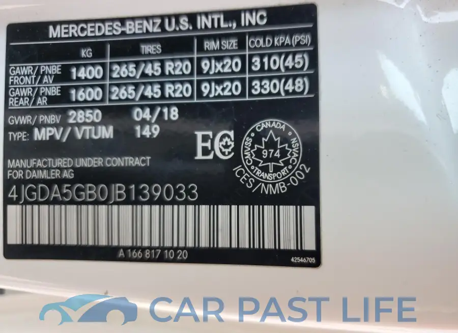 4JGDA5GB0JB139033# 13