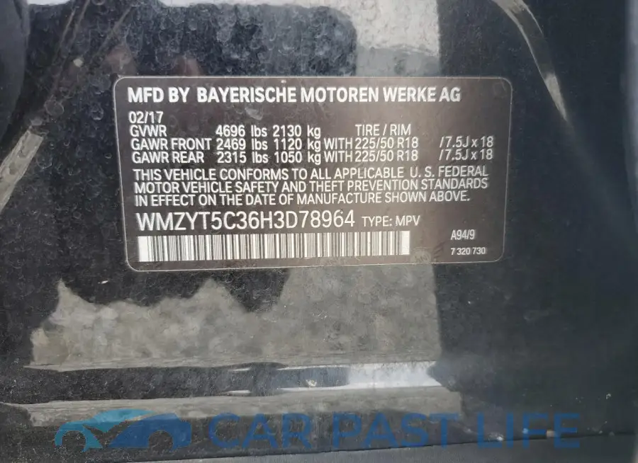 WMZYT5C36H3D78964# 12