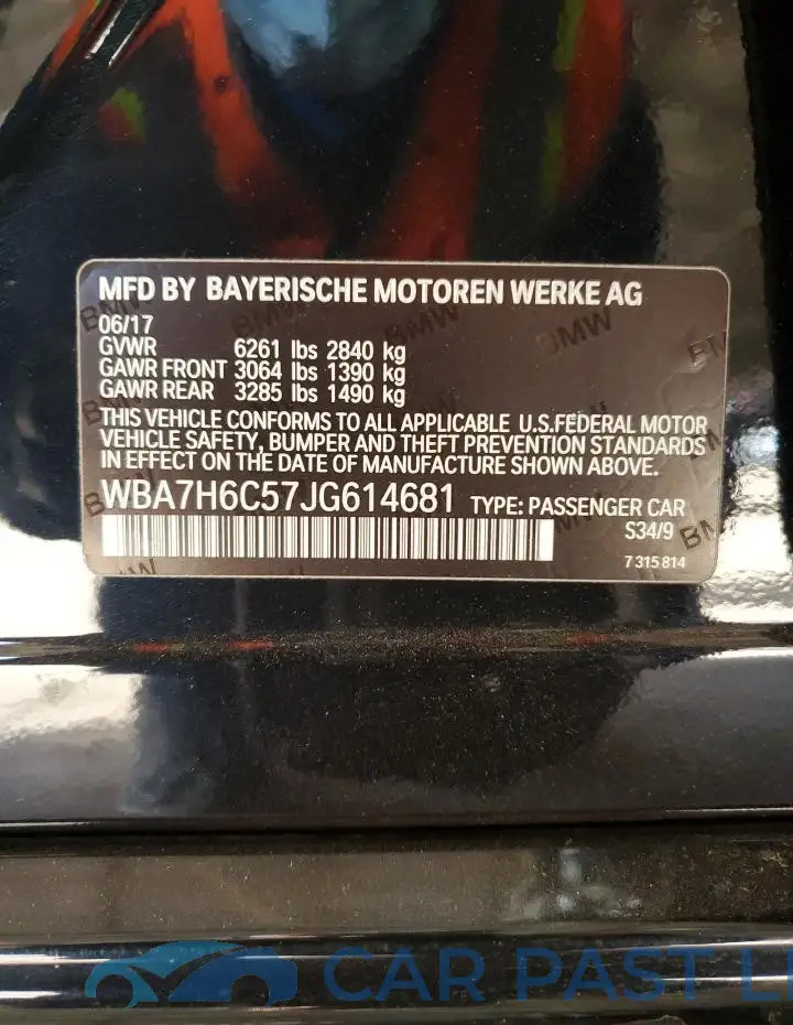 WBA7H6C57JG614681# 12