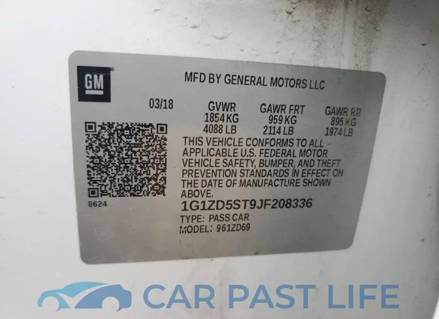 1G1ZD5ST9JF208336# 12
