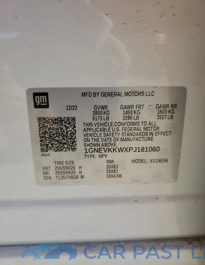 1GNEVKKWXPJ181060# 14