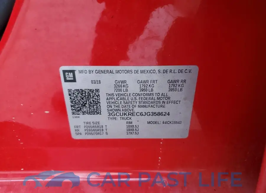 3GCUKREC6JG358624# 12