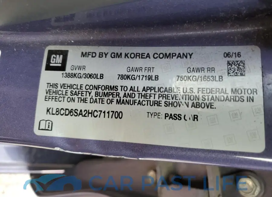 KL8CD6SA2HC711700# 12