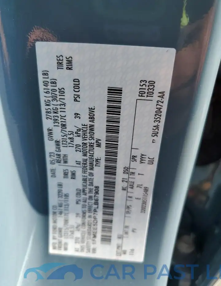 1FMEE5DP7PLB67908# 12