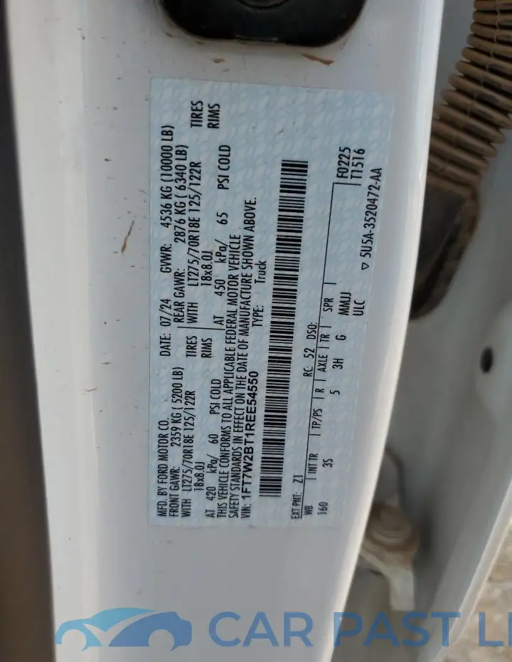 1FT7W2BT1REE54550# 12