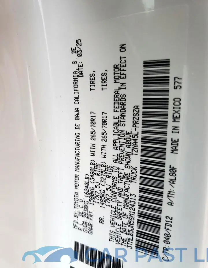 3TMLB5JN5SM124313# 12