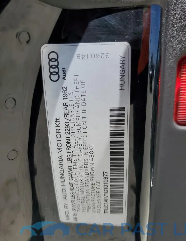 TRUC1AFV1G1010677# 12