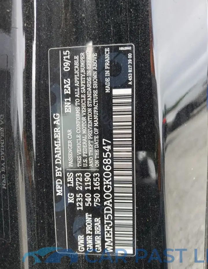 WMEFJ5DA0GK068547# 12
