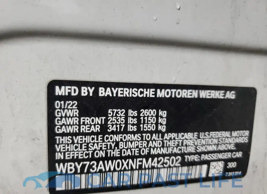 WBY73AW0XNFM42502# 13