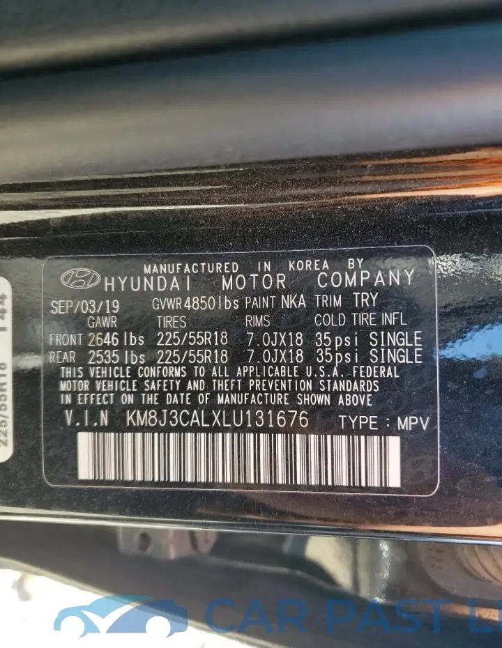 KM8J3CALXLU131676# 12