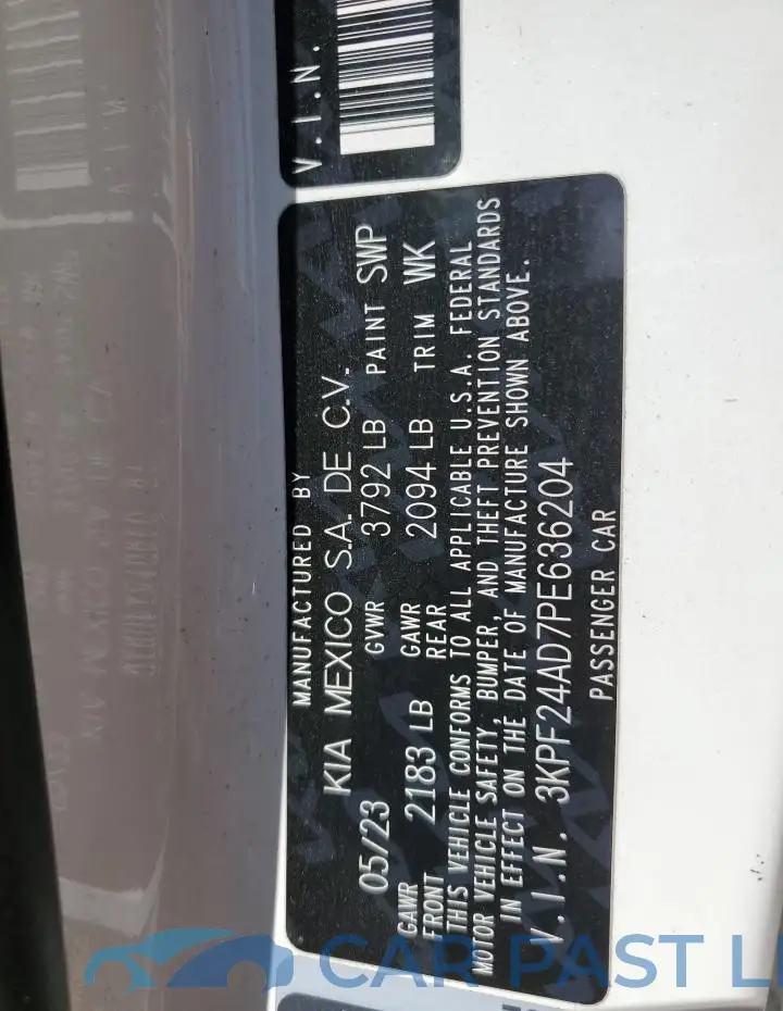 3KPF24AD7PE636204# 13