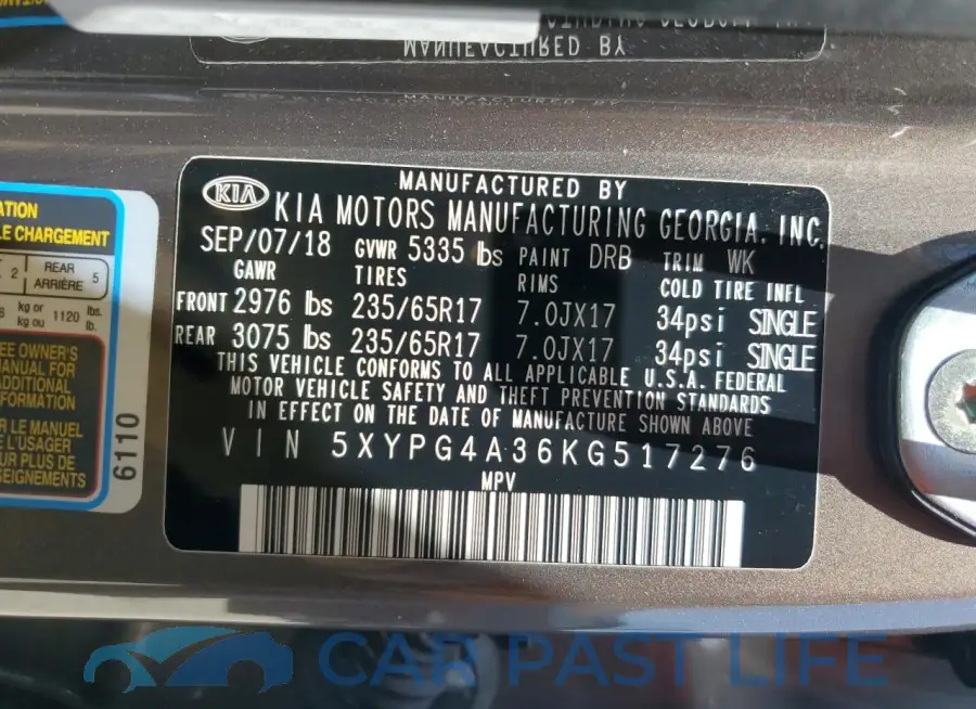 5XYPG4A36KG517276# 13