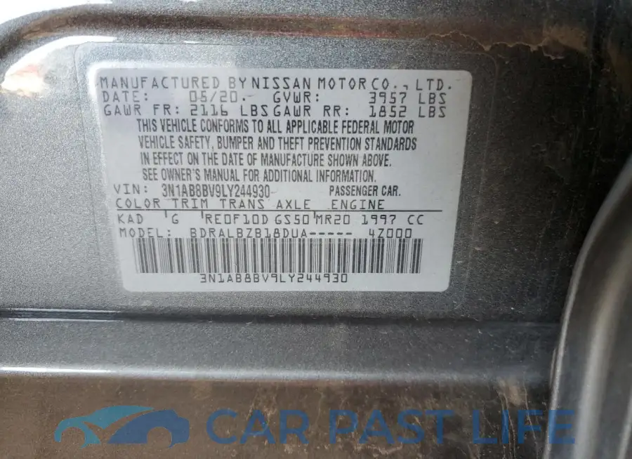 3N1AB8BV9LY244930# 13