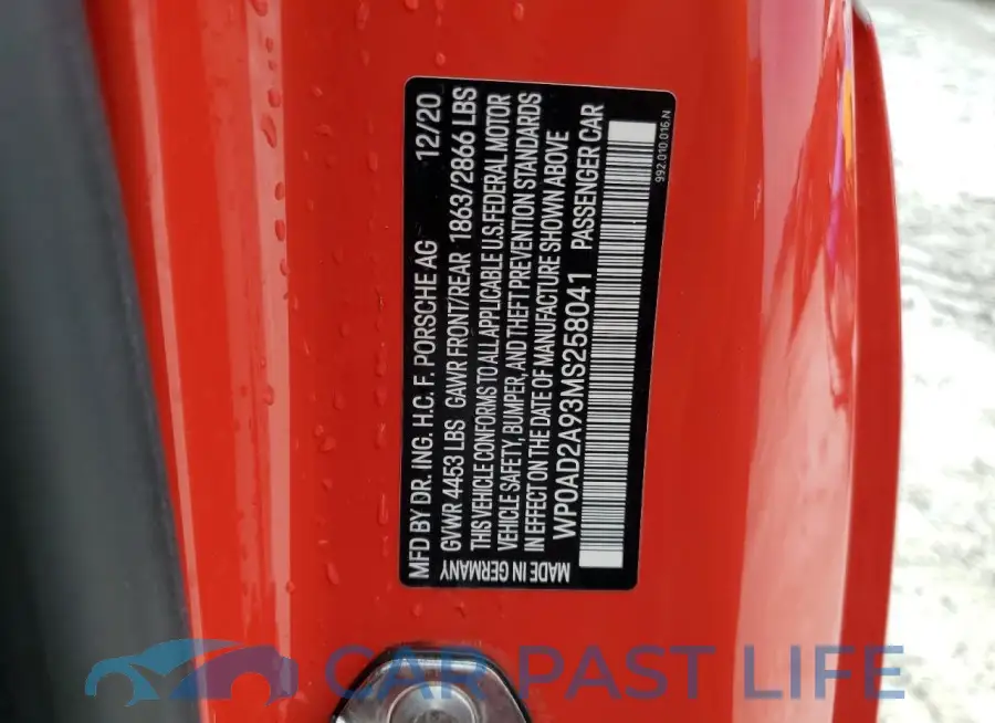 WP0AD2A93MS258041# 13