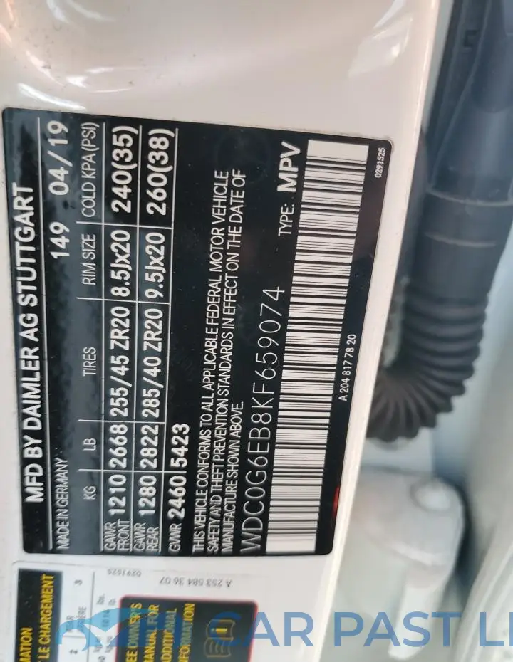 WDC0G6EB8KF659074# 13