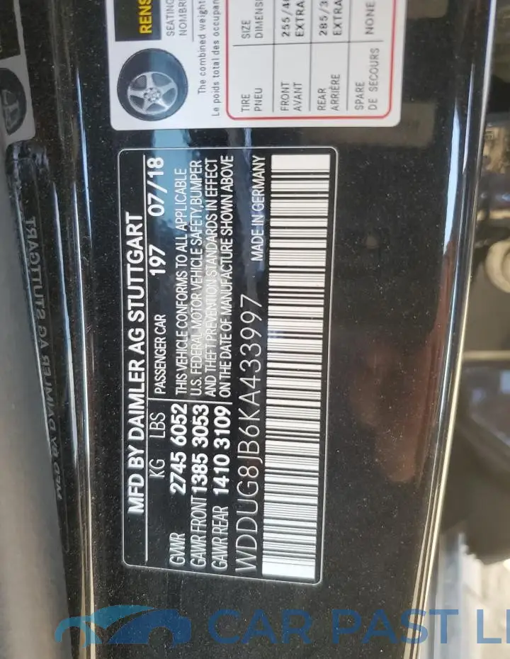 WDDUG8JB6KA433997# 12