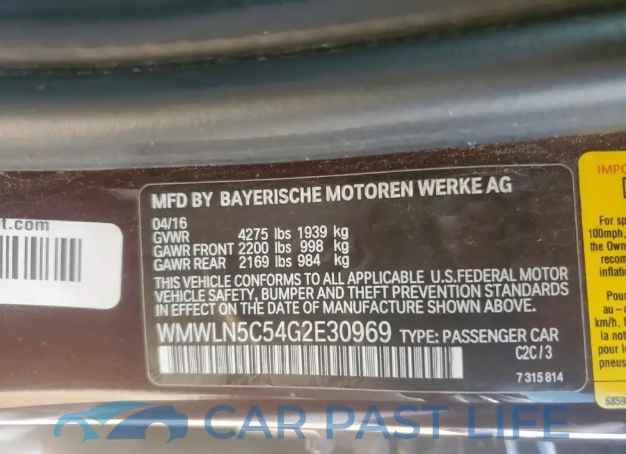 WMWLN5C54G2E30969# 12