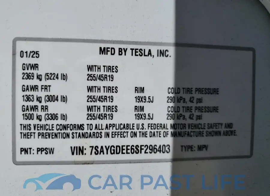 7SAYGDEE6SF296403# 12