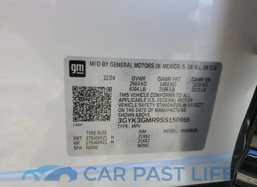 3GYK3GMR9SS150955# 14