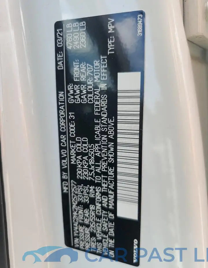 YV4AC2HK2M2572577# 12