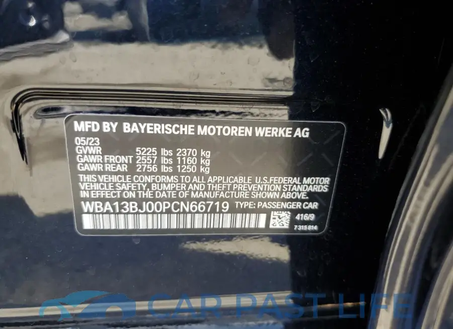 WBA13BJ00PCN66719# 13