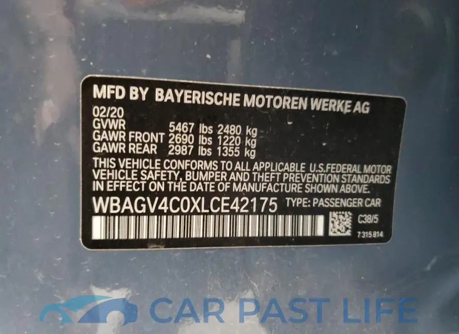 WBAGV4C0XLCE42175# 12