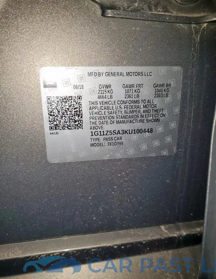 1G11Z5SA3KU100448# 12