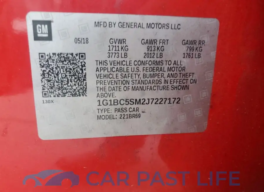 1G1BC5SM2J7227172# 13