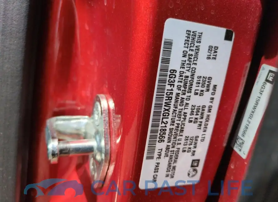 6G3F15RWXGL218566# 13
