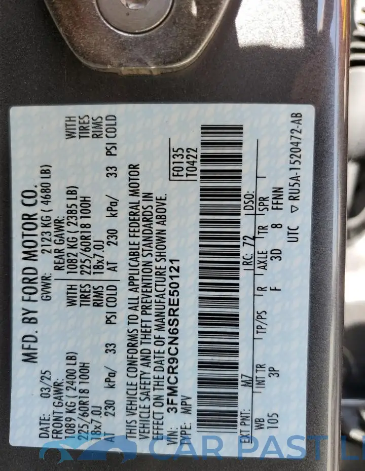 3FMCR9CN6SRE50121# 13