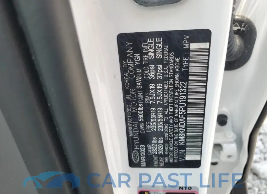 KM8KNDAF5PU191322# 13