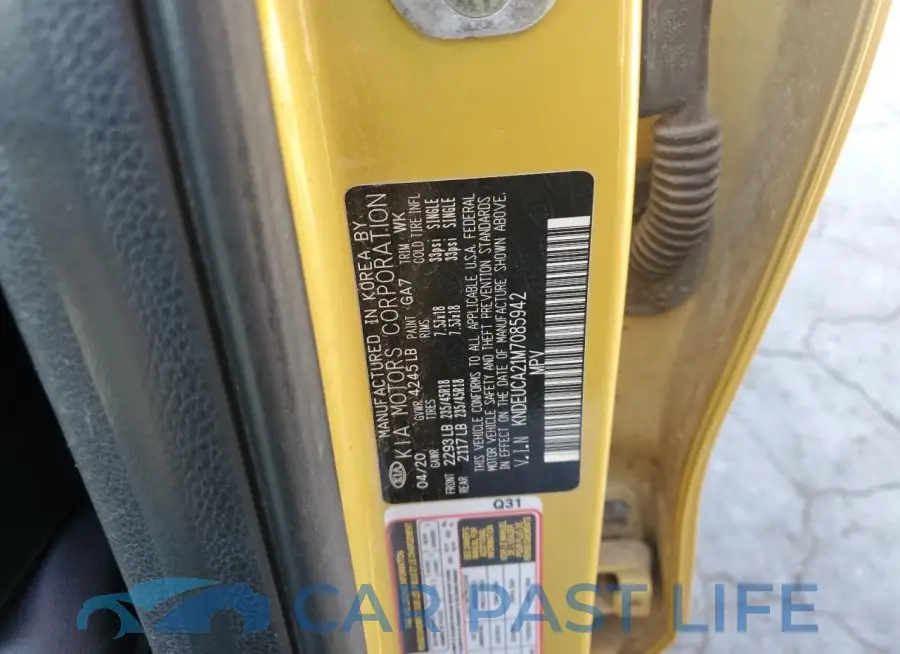 KNDEUCA21M7085942# 12