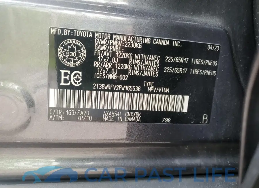2T3BWRFV2PW165536# 14