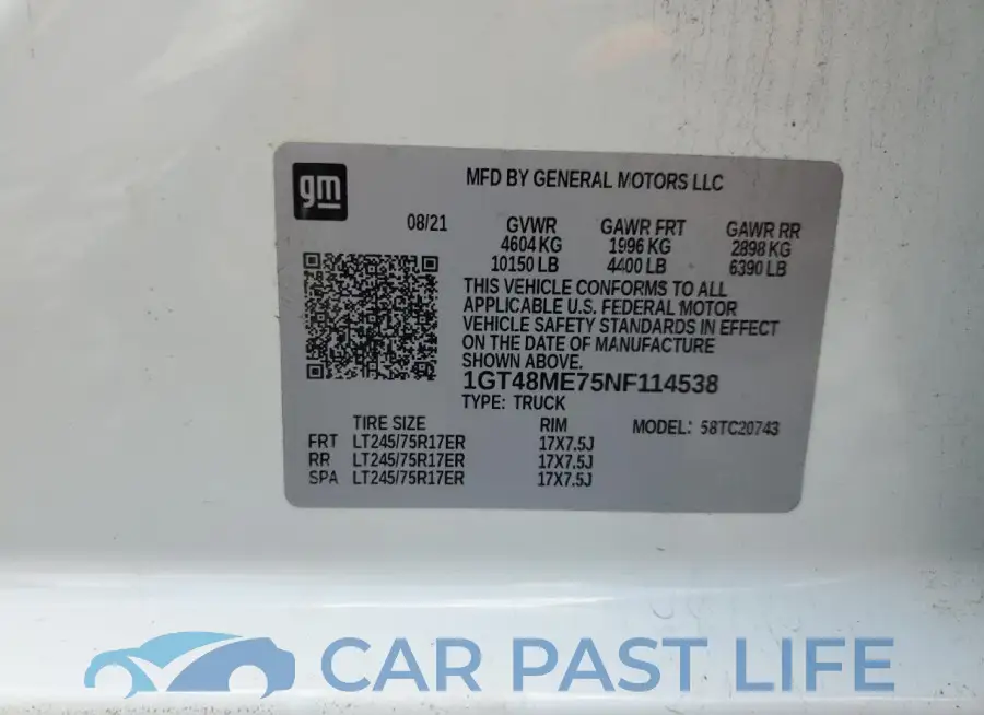 1GT48ME75NF114538# 13