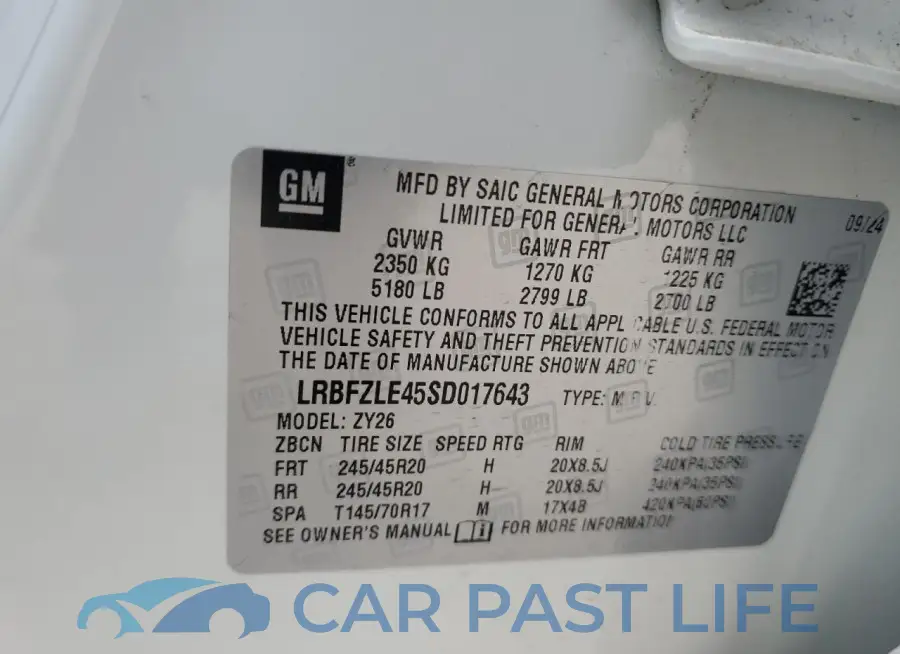 LRBFZLE45SD017643# 12
