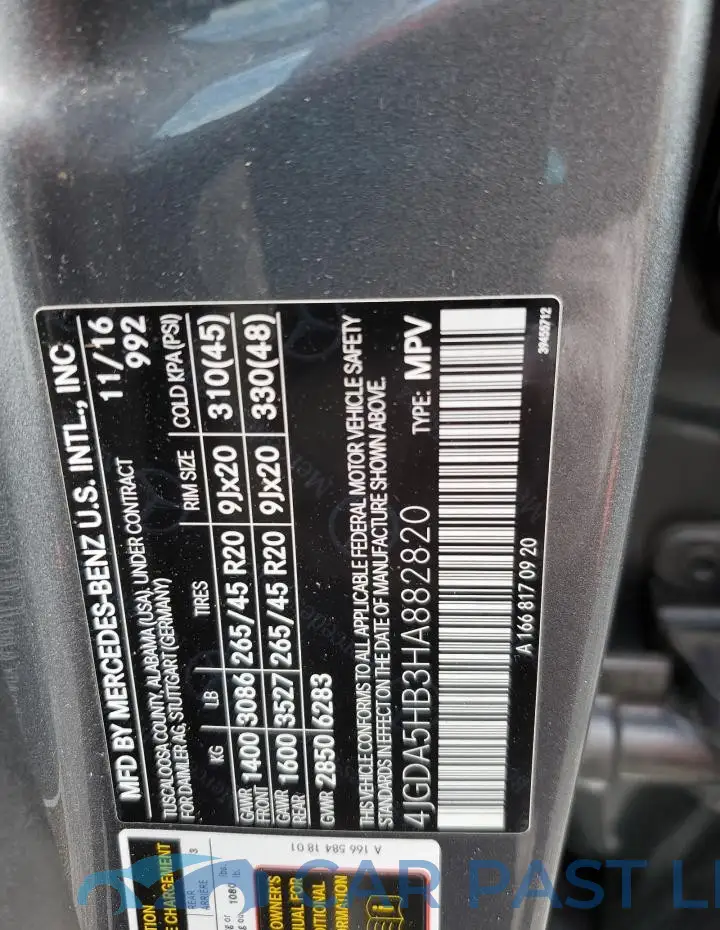 4JGDA5HB3HA882820# 13