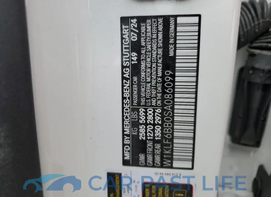W1KLF6BB0SA086099# 12