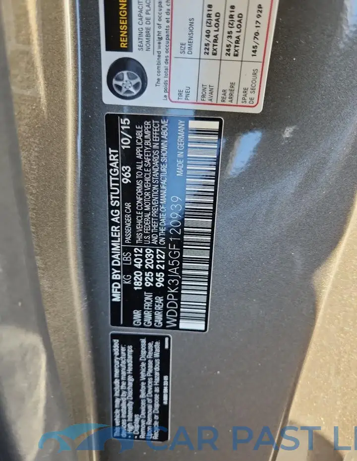 WDDPK3JA5GF120939# 12
