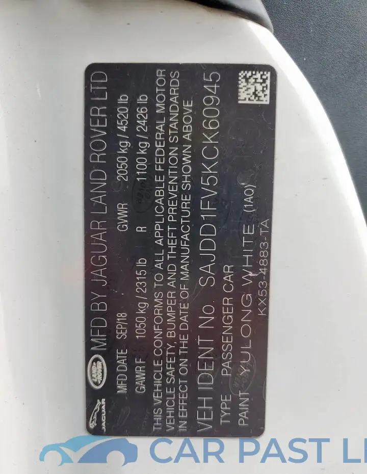 SAJDD1FV5KCK60945# 12